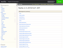 Tablet Screenshot of api.nette.org