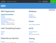 Tablet Screenshot of dev.nette.org